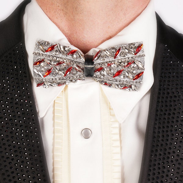 mens rhinestone bow tie