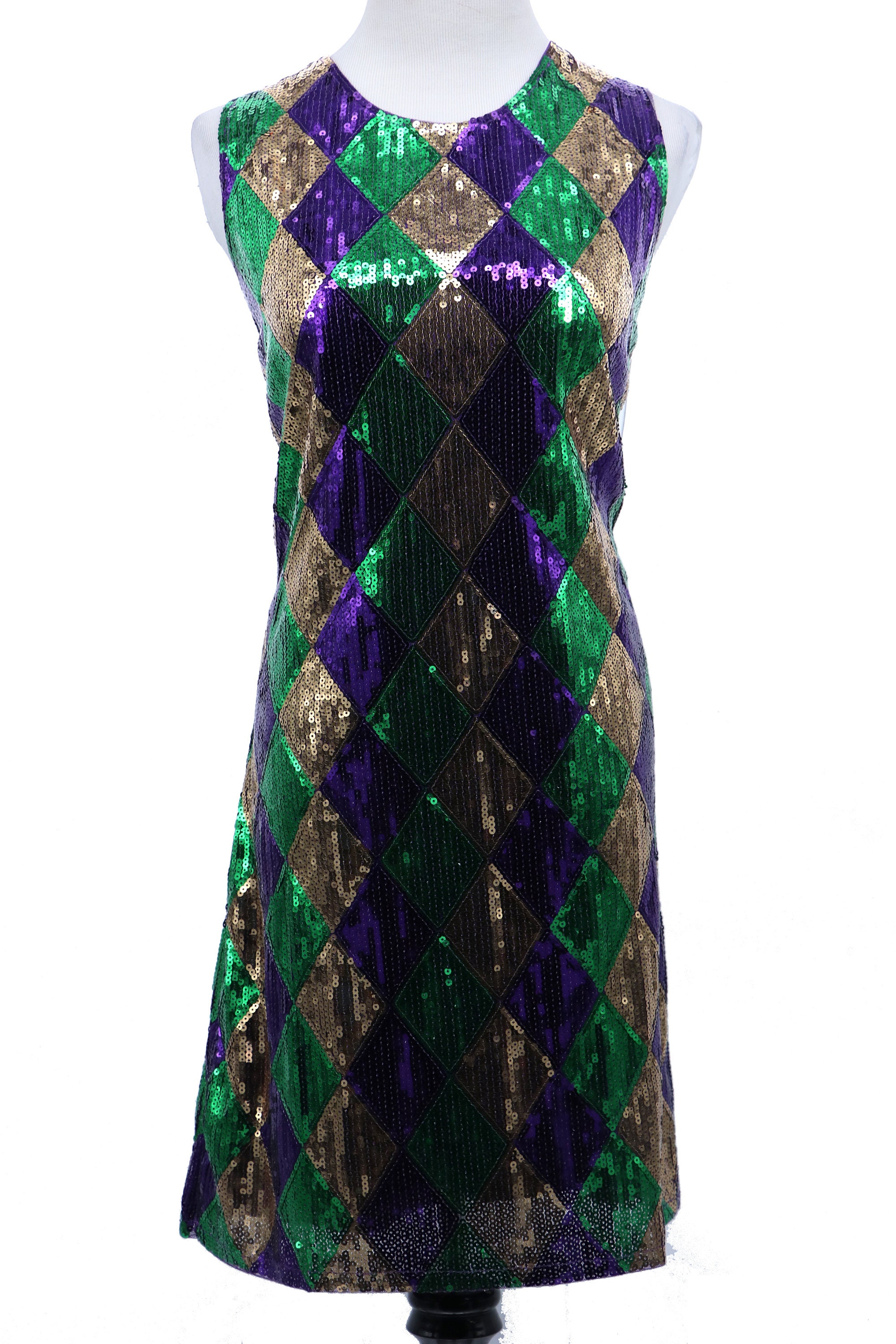 mardi gras sequin dress