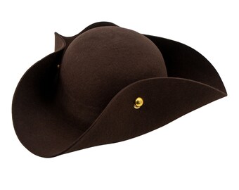 Wool Tricorn Hat for Pirate or Colonial 