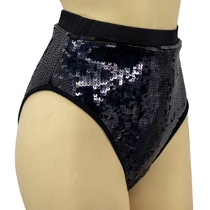 High Waisted Sequin Rave Booty Shorts