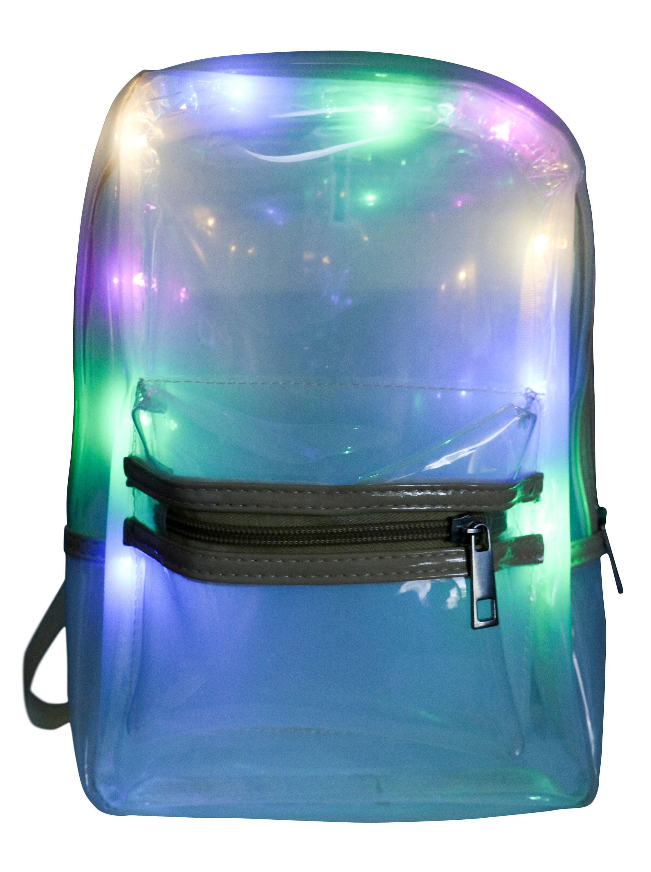 White PU LED Light Up Backpack Etsy