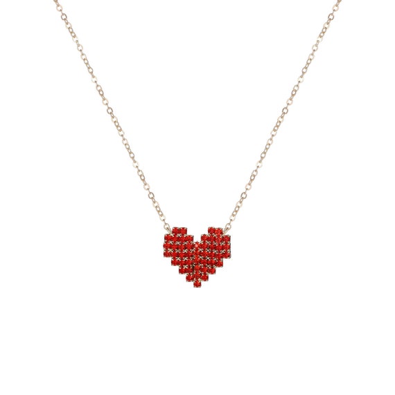 Buy Pearl Heart Rhinestone Necklace / Pearl Heart Charm Necklace / Cute  Pearl Necklace / Y2k Pearl Necklace / Layering Pearl Necklace / Gift Online  in India - Etsy