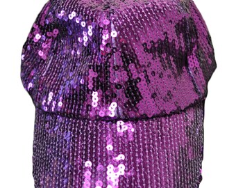 Purple Sequin Baseball Cap - Etsy
