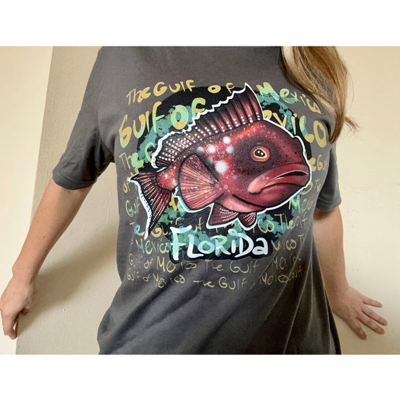 Fish, Red Grouper, Florida, Fishing T-shirt, Men's T-shirt, Women's T-shirt,  Fishing Charter, Animal Prints, Unisex Shirt, Ocean, Sea Life 