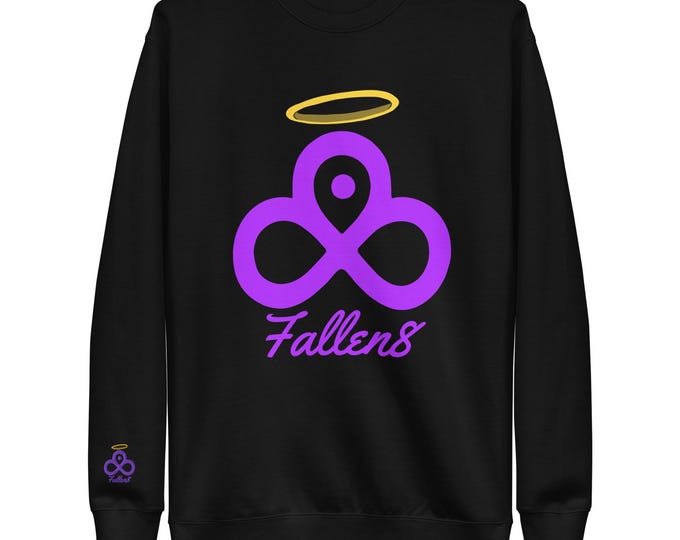 Fallen 8 OG Third Eye logo + Embroidered wrist. Premium Sweatshirt