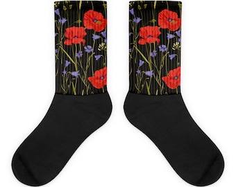 Red Flower Socks - NotMoz