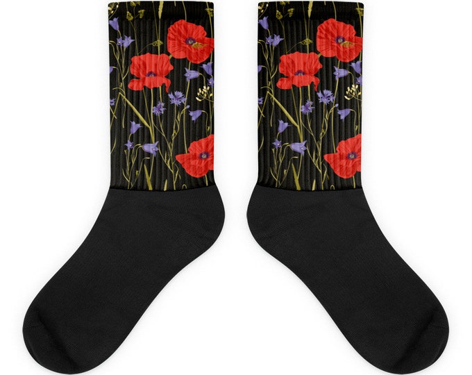 Red Flower Socks - NotMoz