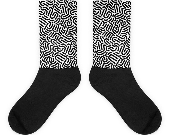 squiggle lines Socks - NotMoz