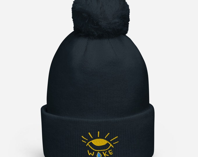 Woke pom beanie