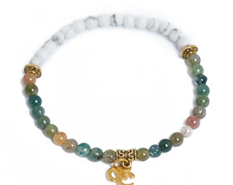 Mala braccialetto Surya con Rudraksha e agata - Tibet Milano