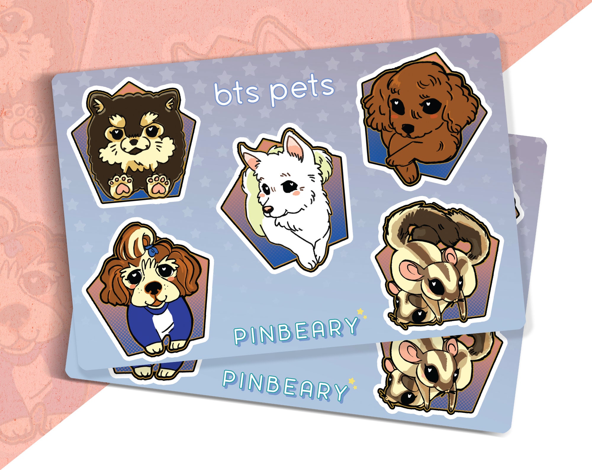 Kpop BTS Pets Sticker Sheet Pack of 2 | Etsy