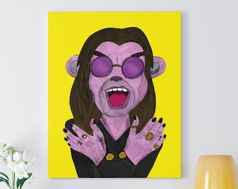 Inspired by Ozzy Osbourne, Black Sabbath - Canvas print, Wall art home decor. Animal print