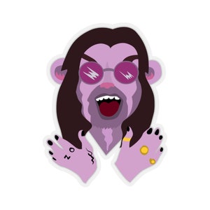 Inspired by Ozzy Osbourne, Black Sabbath. For music lovers. Kiss-Cut Stickers