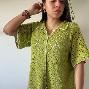 PDF File for Crochet Pattern English, Yolanda Shirt, Pictures and Video Tutorials Included, Crochet Shirt Pattern, Crochet Shirt image 3