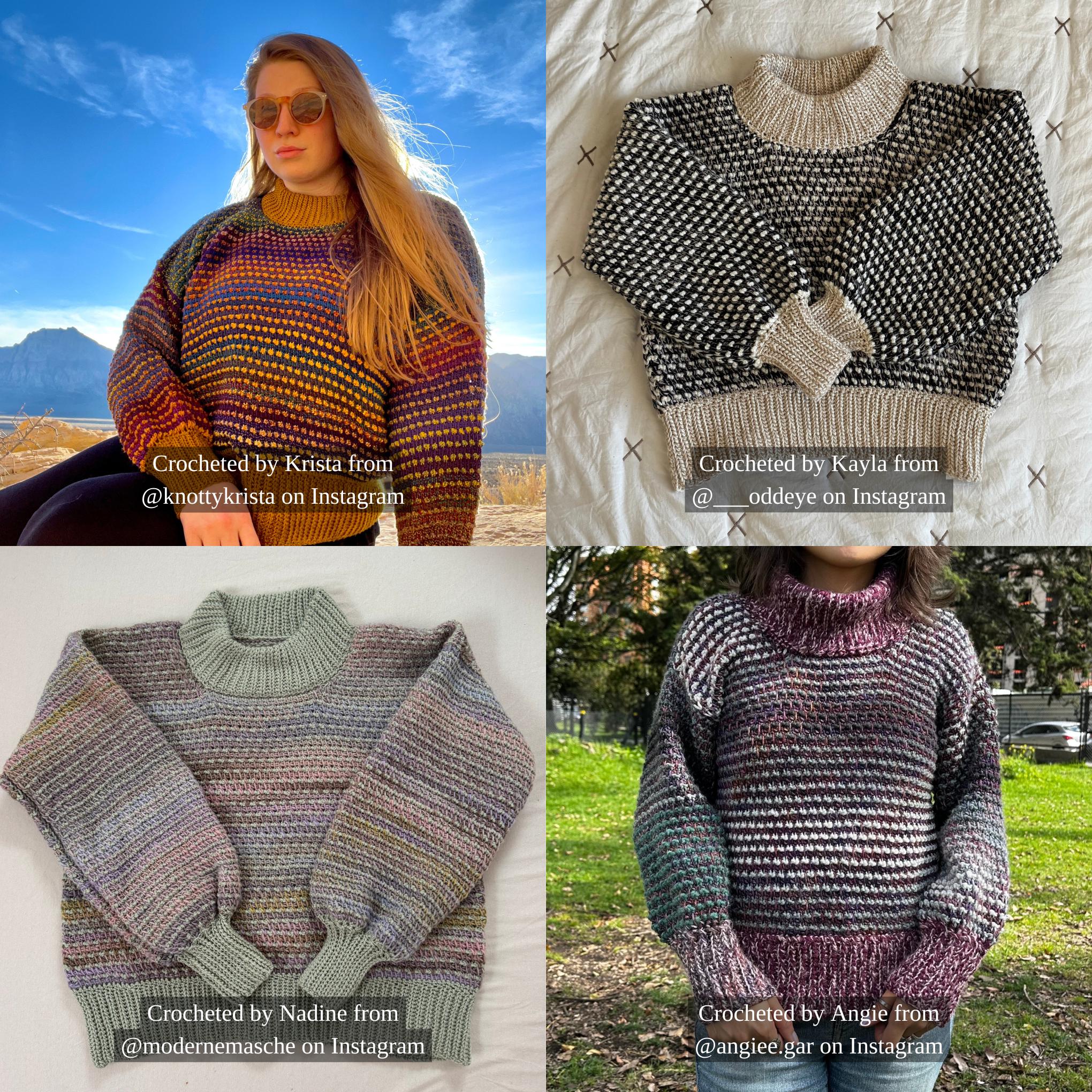 PDF File for Tunisian Crochet Pattern (english), Spritz Sweater