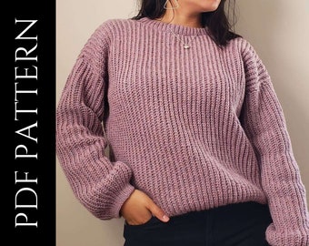 PDF File for Crochet Pattern (English), Samantha Sweater, Pictures Included, Crochet Sweater Pattern, Crochet Jumper Pattern