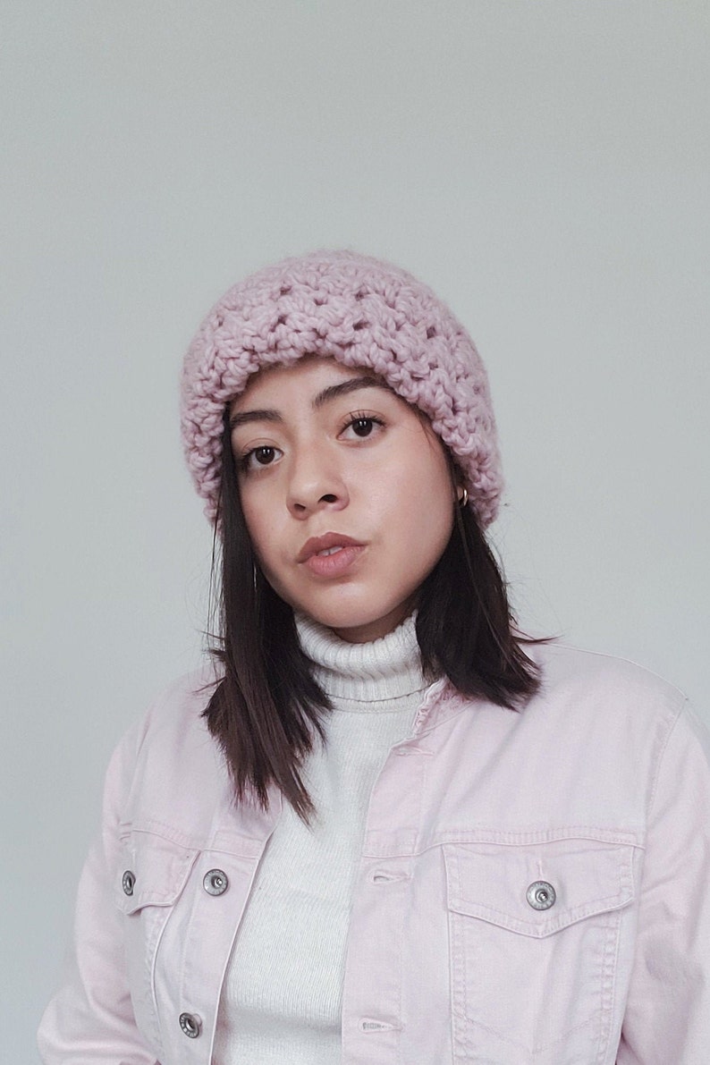 PDF File for Crochet Pattern Erin Chunky Beanie Crochet Etsy