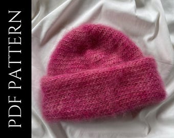 PDF File for Crochet Pattern (English), Haze Beanie, Pictures and Video Tutorials Included, Crochet Beanie, Crochet Hat
