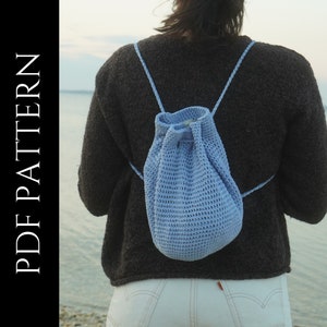 PDF File for Crochet Pattern (English), Kiersten Mini Backpack, Pictures Included, Crochet Bag Pattern, Crochet Backpack Pattern