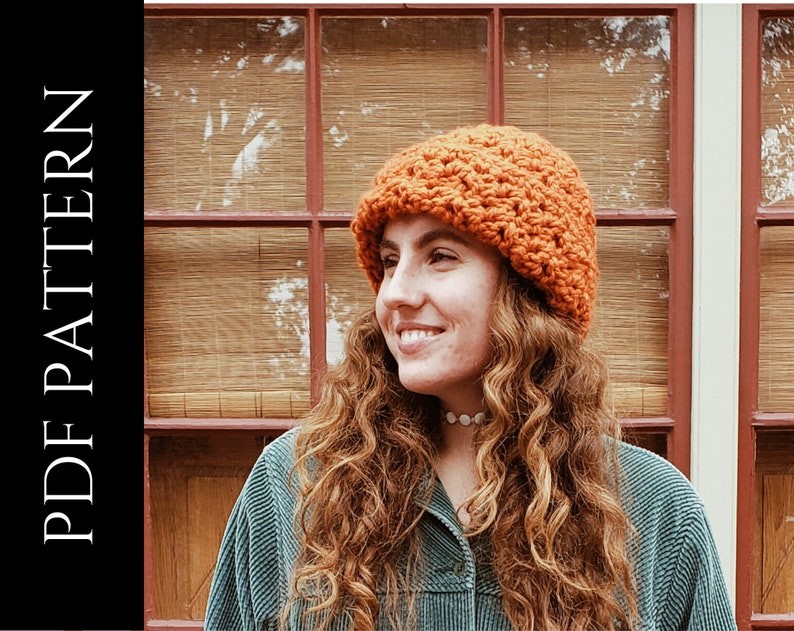 PDF File for Crochet Pattern Erin Chunky Beanie Crochet Etsy