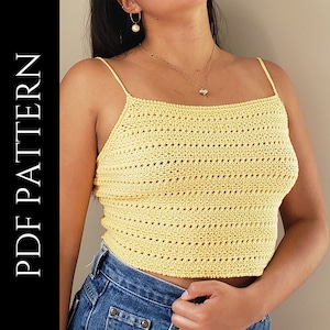 PDF File for Crochet Pattern, Jackie Camisole, Pictures Included, Custom Crochet Top Pattern, Crochet Made to Measure Pattern