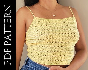 PDF File for Crochet Pattern, Jackie Camisole, Pictures Included, Custom Crochet Top Pattern, Crochet Made to Measure Pattern