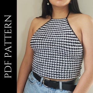 PDF File for Crochet Pattern, Diana Halter Top, Pictures Included, Custom Crochet Top Pattern, Crochet Made to Measure Pattern