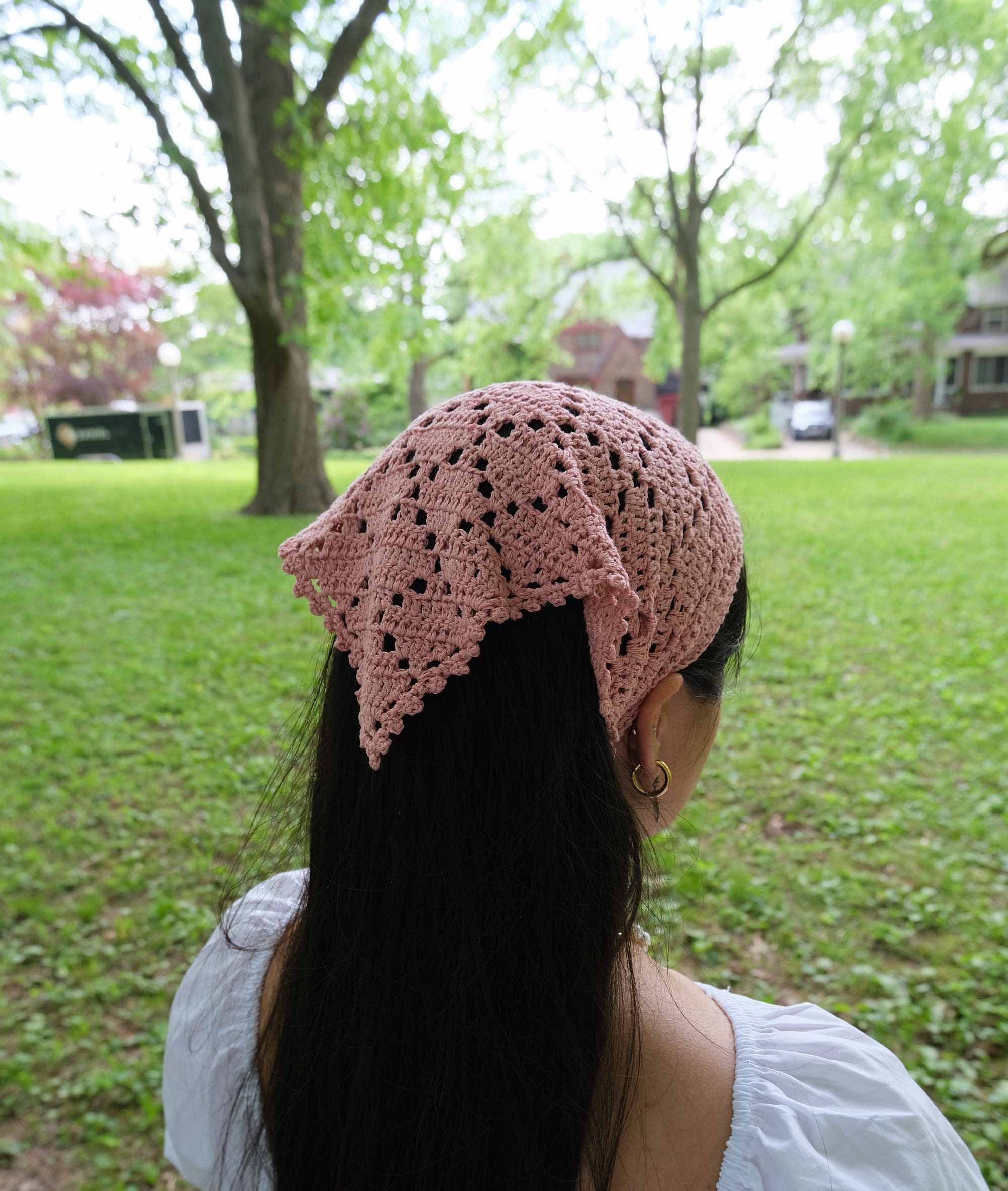 PDF File for Crochet Pattern english Yolanda Head Scarf - Etsy