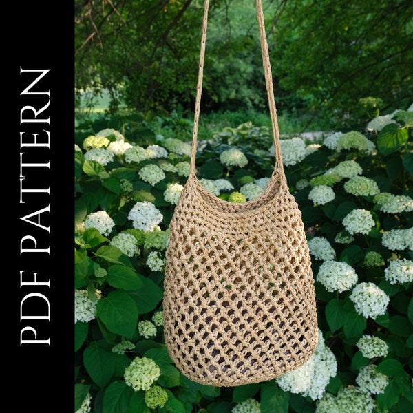 PDF File for Crochet Pattern (English), Soleil Market Bag, Pictures and Video Tutorials Included, Crochet Bag Pattern, Crochet Purse Pattern