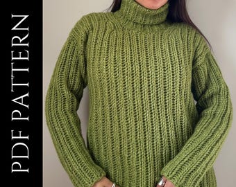 PDF File for Crochet Pattern (English), Elaine Sweater, Pictures and Video Tutorials Included, Crochet Sweater Pattern, Crochet Jumper