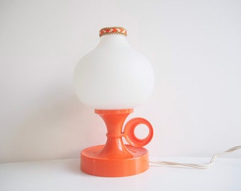 Table lamp * design by Richard Essig * frosted glass and plastic * Made in Germany * 70s * very good vintage condition