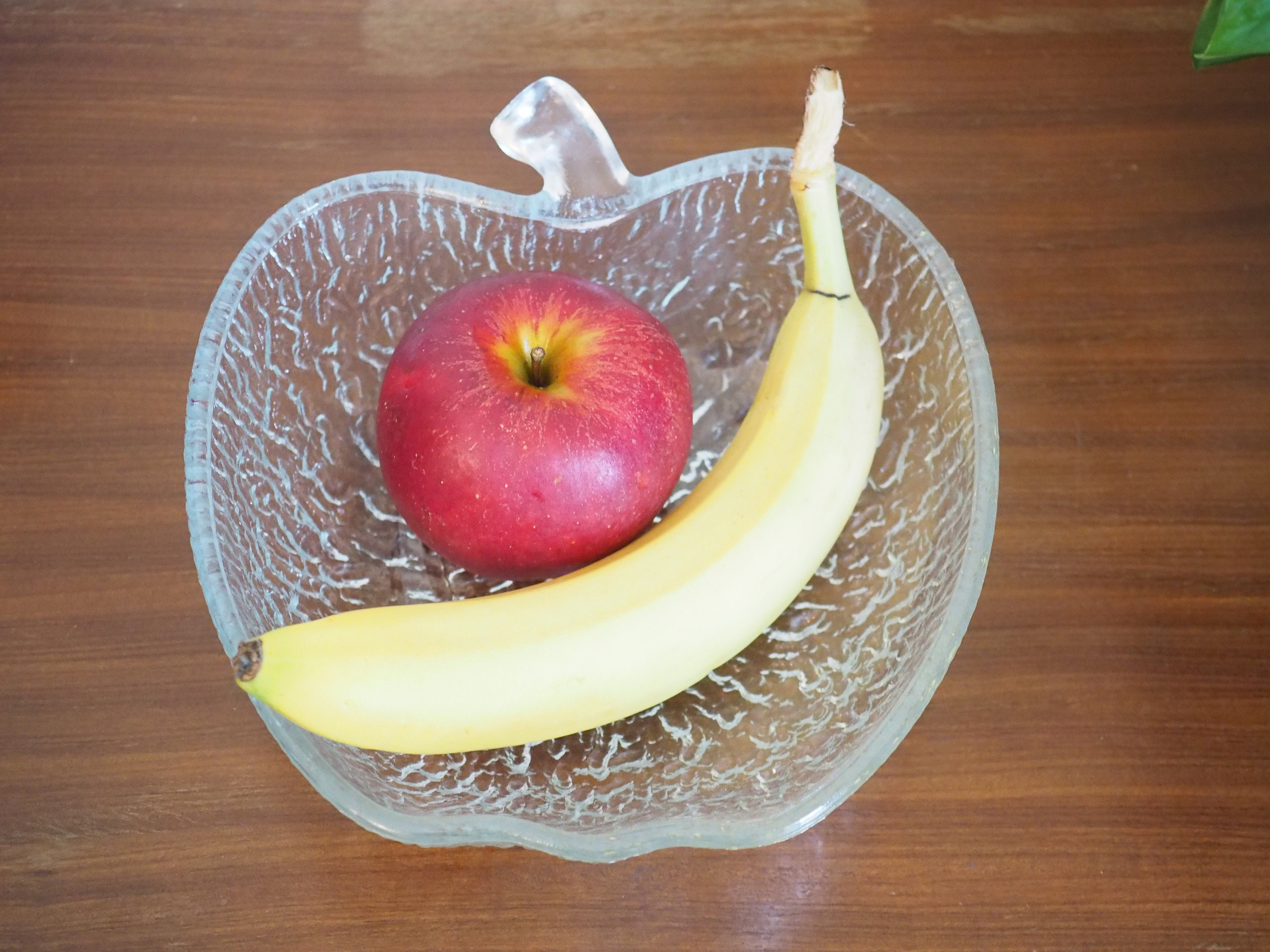 Set of 7 apple shaped glass bowl set mid century Etsy