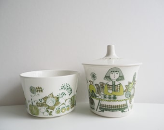 Set of 2 * Figgjo Flint * storage bowls * Market * Scandinavian design * Norway * mid century * very good condition