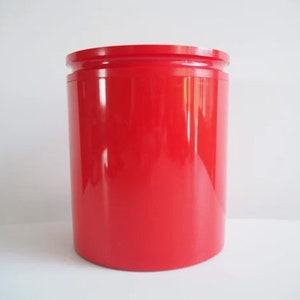 Anna Castelli * Kanister * Made in Italy * für Kartell * Per Alimenti * 70er Jahre * roter Kunststoff * guter Vintage-Zustand