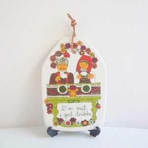 Figgjo Flint * Turi Design * Folkore * wall plaque * Nordic * mid century * perfect vintage condition
