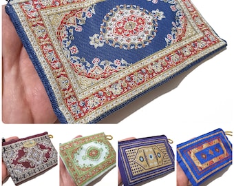 50 Pcs Authentic Turkish Carpet Design Woven Coin Purse (Bulk / Wholesale) by Bahar Oya (Best Price + Free Shipping) - Christmas Gift