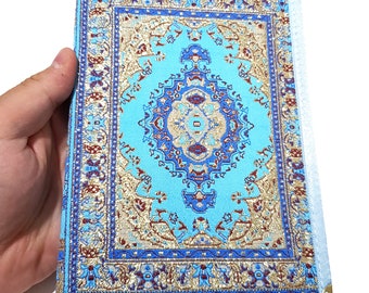 Authentic Turkish Carpet Design Woven Notebook | Double Sided | Multi Color | (Lined) by Bahar Oya