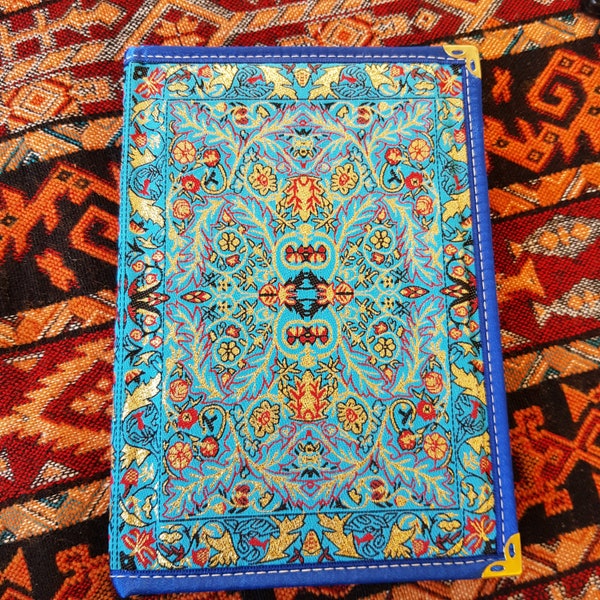 Authentic Turkish Carpet Design Woven Notebook | Double Sided | Multi Color | (Lined) | Kilim Pattern