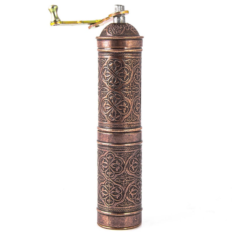 Authentic Turkish Spice Mill TALL Pepper Shakers Grinder Salt Mill Coffee Mill by Bahara Oya Christmas Gift Housewarming Gift Bronze