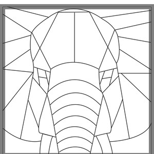 Elephant Leadlight Pattern - Etsy