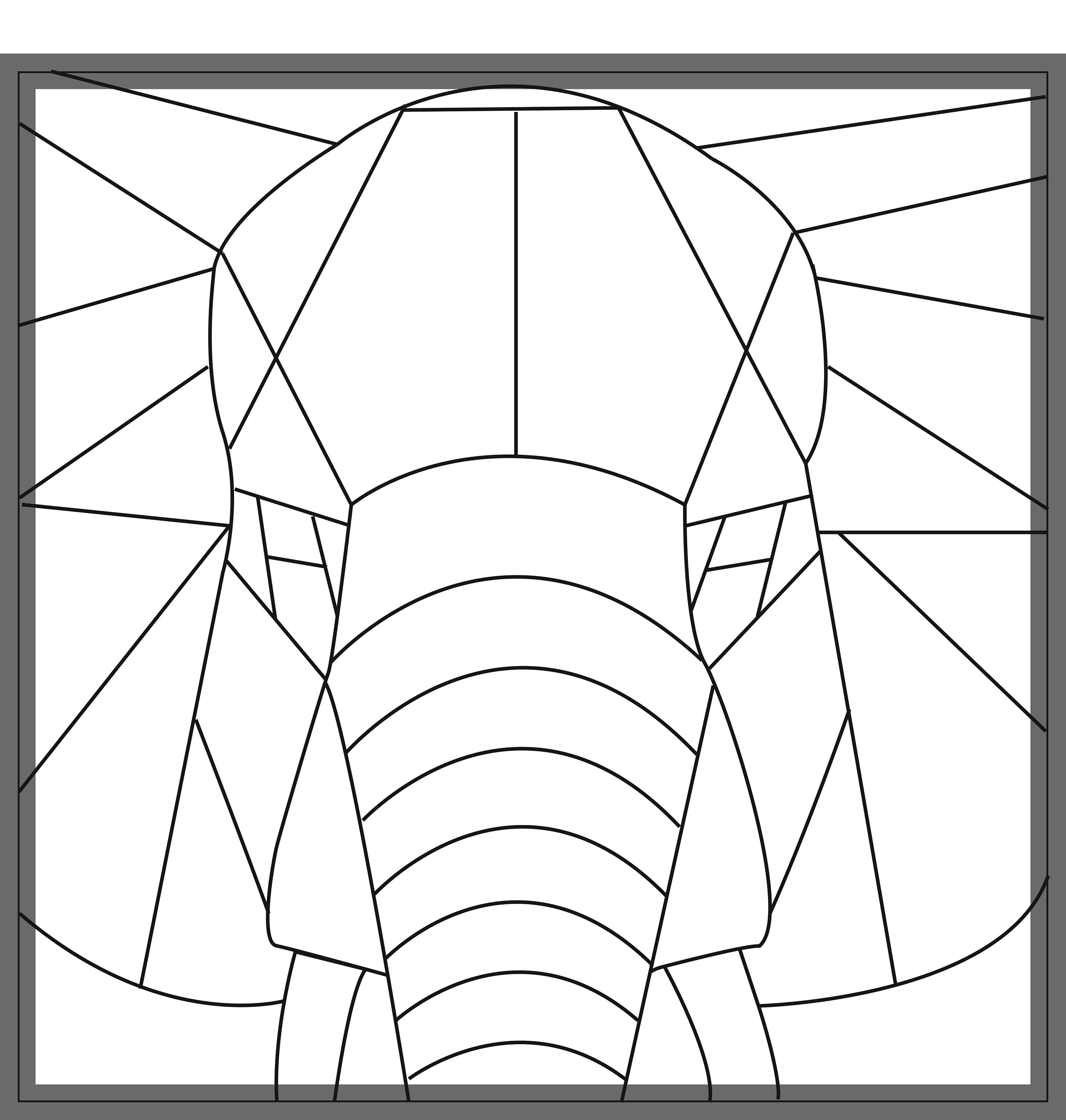 Elephant Leadlight Pattern - Etsy