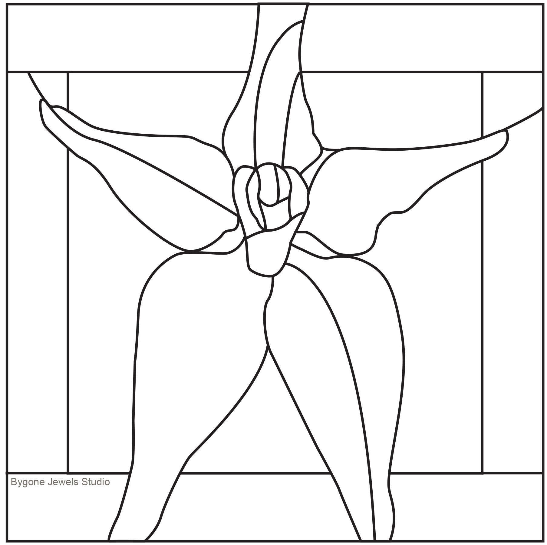 Orchid Leadlight Pattern - Etsy