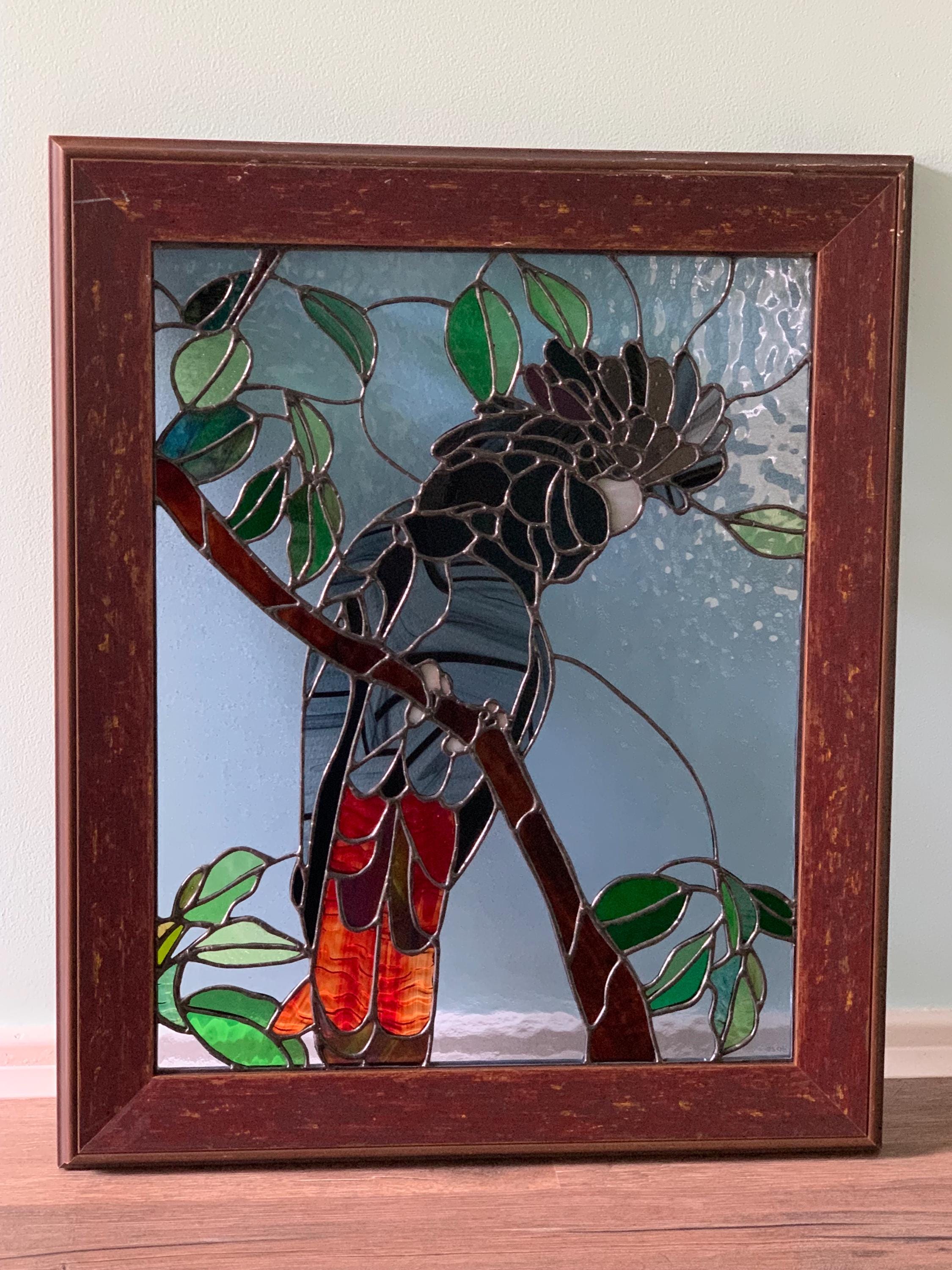 Black Cockatoo Leadlight Pattern - Etsy Australia