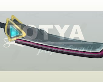 Demacia Vice Garen's sword for cosplay template for foam/paper