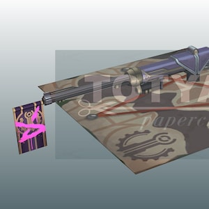 Arcane Caitlyn's geweer en kaart voor cosplay sjabloon voor schuim/papier