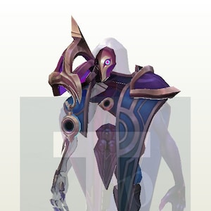 Dark Cosmic Jhin Cosplay Vorlage für Schaumstoff/Papier