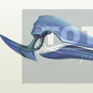 Aphelios&#39;s Calibrum for cosplay template for foam/paper