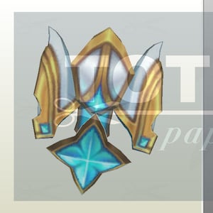 Star Guardian Ezreal&#39;s gauntlet for cosplay template for foam/paper