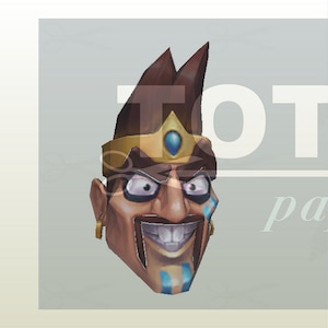 Dravan Draven&#39;s head for cosplay template for foam/paper