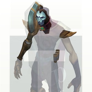 Jhin cosplay template for foam/paper